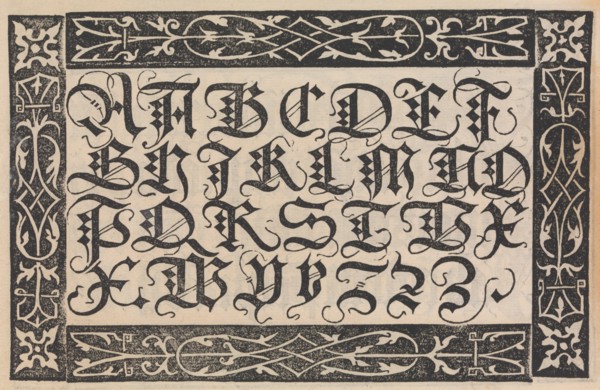 Libellus Valde Doctus Elegans, et Utilis, Multa et Varia Scribendarum (Elegant and Useful Book on the Learned Art of Writing), 1549.
