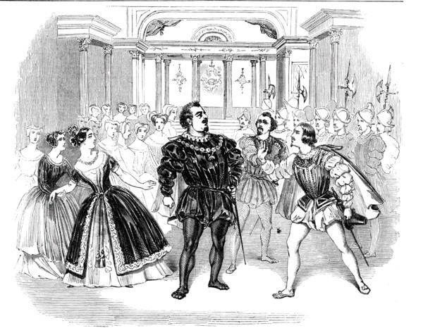 Scene from Costa's opera of "Don Carlos"