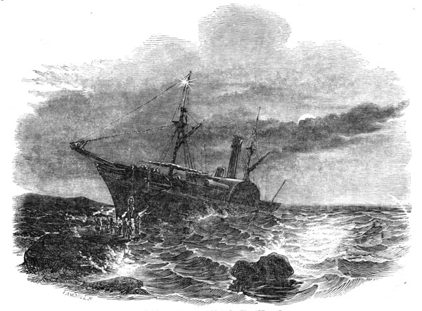 Wreck of the Windsor Castle steamer
