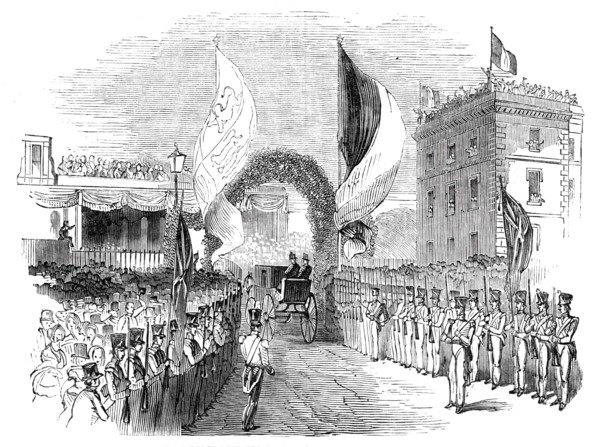 King Louis Philippe entering the railway station