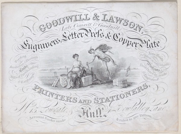 Trade card for Goodwill & Lawson