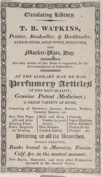 Trade Card for T. B. Watkins