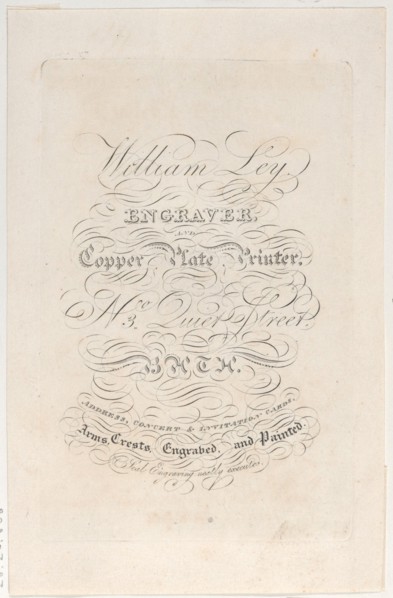 Trade Card for William Ley