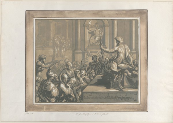 Saint John the Evangelist preaching in a temple