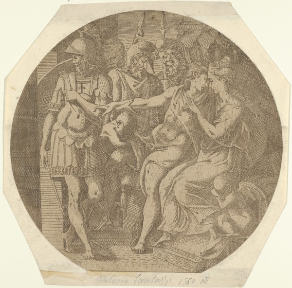 A Man Saying his Farewells to a Woman