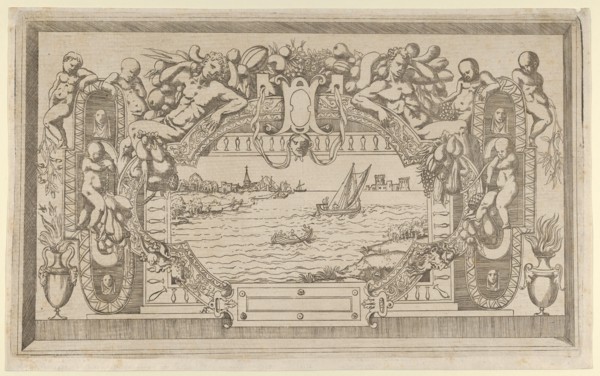 Landscape with Ornamental Frame
