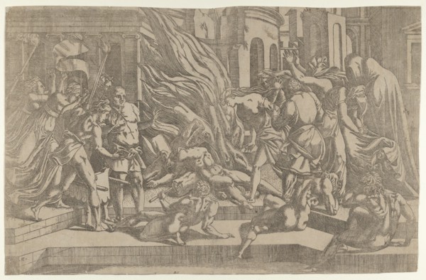 Burning of a corpse