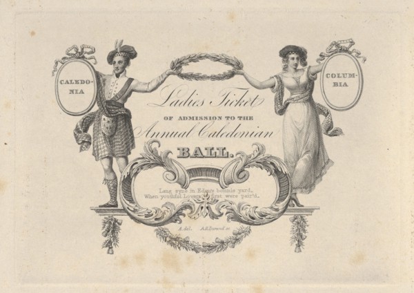 Ladies' Ticket of Admission to the Annual Caledonian Ball