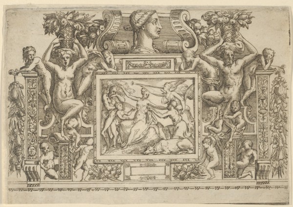 Woman seated with arms outstretched