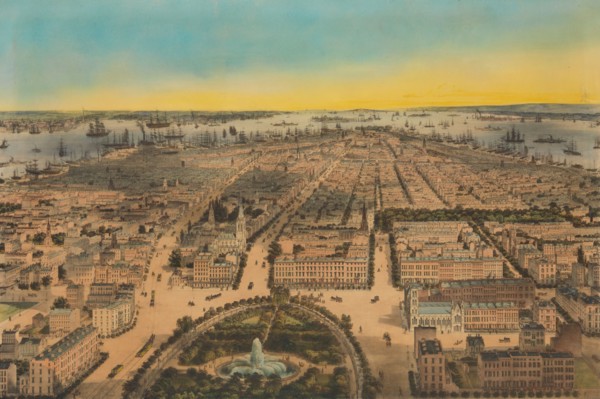 New-York (Union Square, Looking South), 1850. Creator: Sarony & Co.