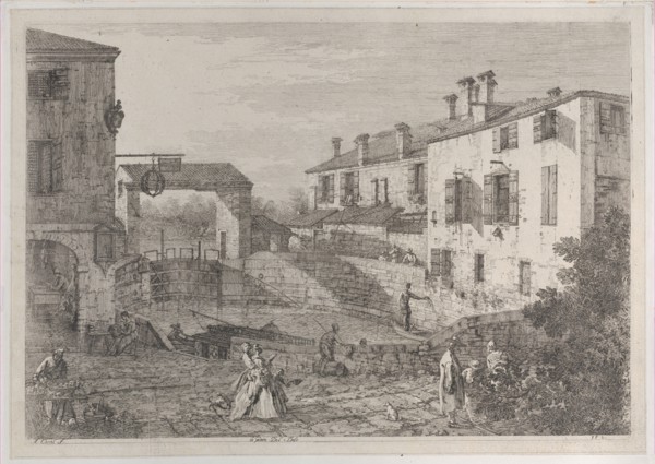 Le porte del Dolo: the oval basin of the locks at Dolo