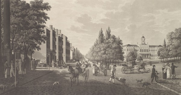 Broadway and City Hall in New York (Brodway-Gatan Och Rådhuset i New York)