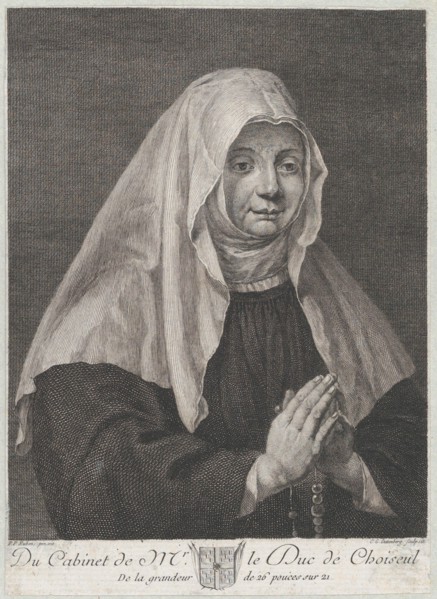Portrait of a praying nun