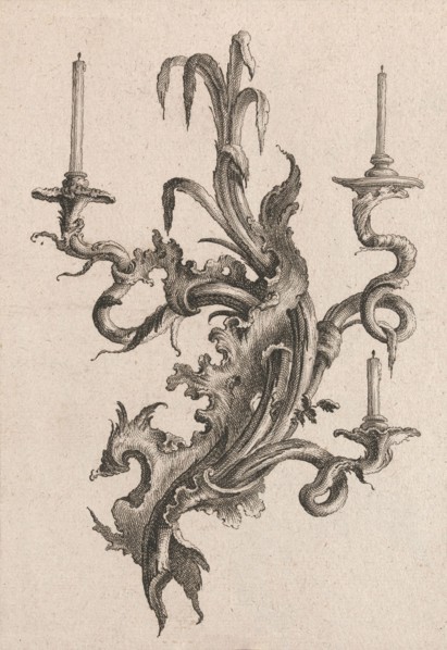 Design for a Three-Armed Candelabra