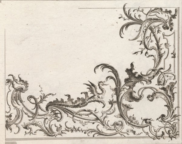 Design for the Decoration of the Lower Right Corner of a Ceiling