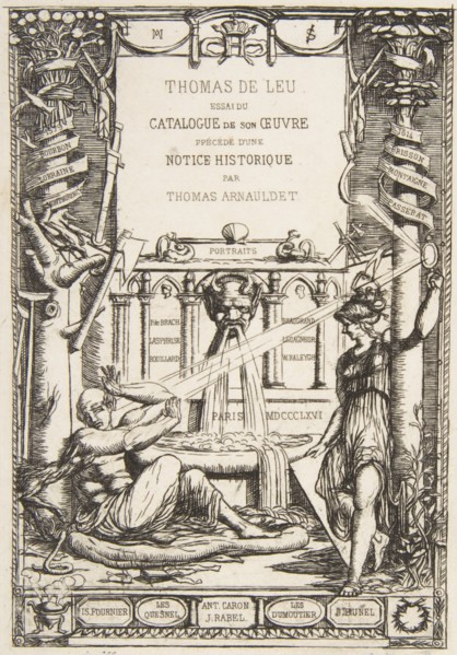 Frontispiece for the Catalogue of the work of Thomas De Leu