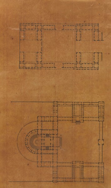 Page from a Scrapbook containing Drawings and Several Prints of Architecture
