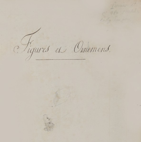 Title to Scrapbook containing Drawings and Several Prints of Architecture