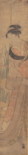Young Lady and Iris Garden. Creator: Hosoda Eishi.