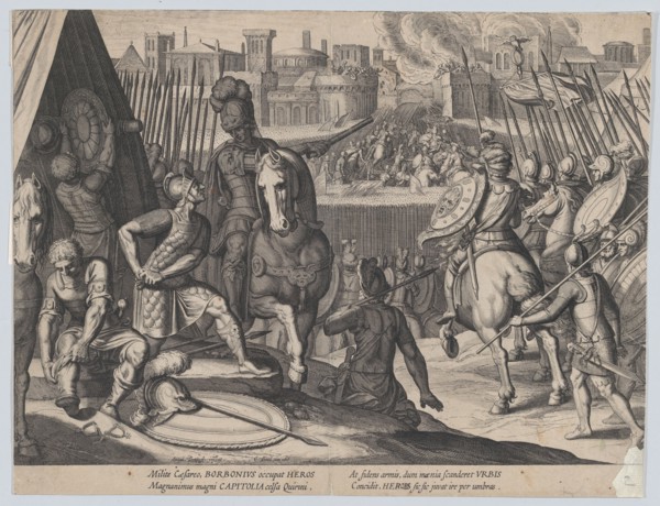 Plate 2: The city of Rome taken by Constable of Bourbon