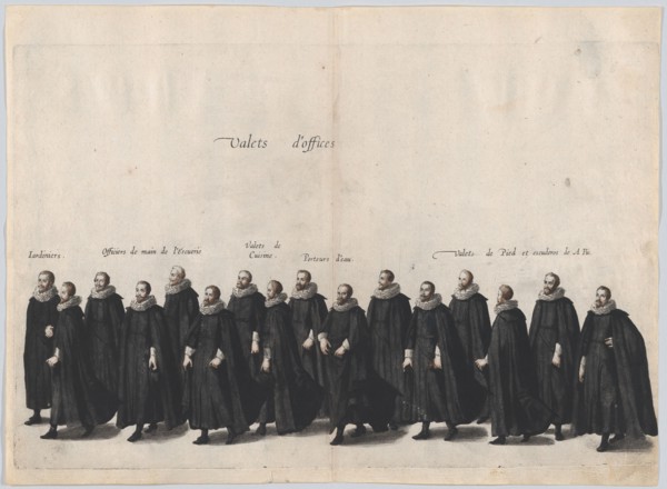 Plate 14: Valets marching in the funeral procession of Archduke Albert of Austria; from 'P...