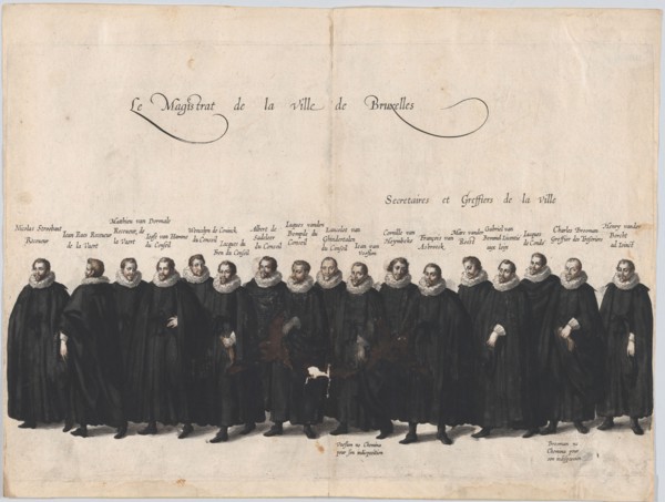 Plate 64: The magistrates of the city of Brussels marching in the funeral procession of Ar...