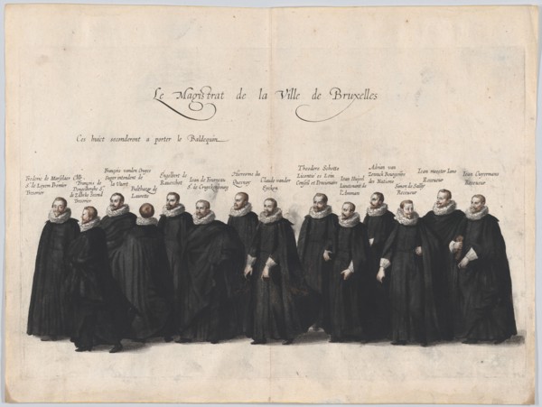 Plate 63: The magistrates of the city of Brussels marching in the funeral procession of Ar...