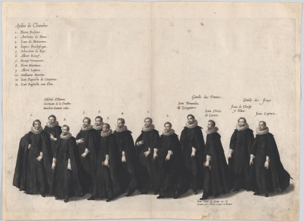 Plate 22: Chamber aides marching in the funeral procession of Archduke Albert of Austria;...