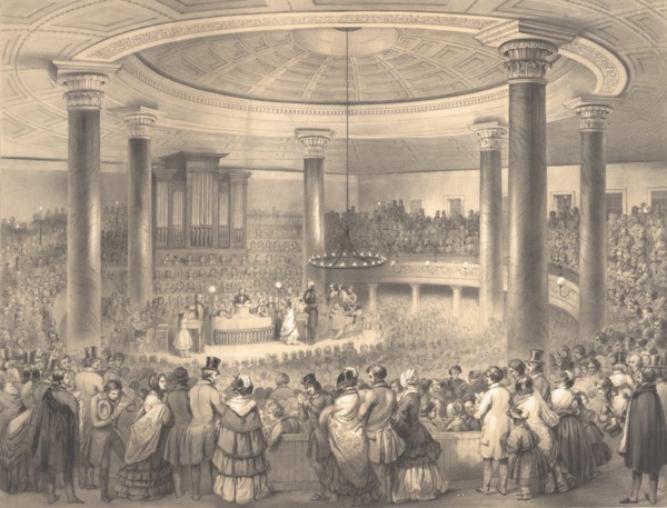 Distribution of the American Art Union Prizes, at the Tabernacle, Broadway, December 24, 1..., 1847. Creators: Francis D'Avignon, Sarony & Co.