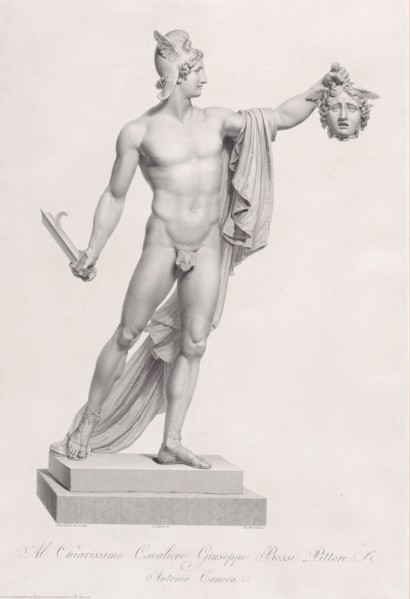 Perseus with the head of Medusa. from "Oeuvre de Canova: Recueil de Statues ..."