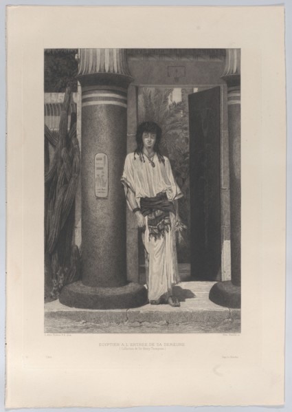 Egyptien à l'entrée de sa demeure (Egyptian at the entrance to his dwelling)