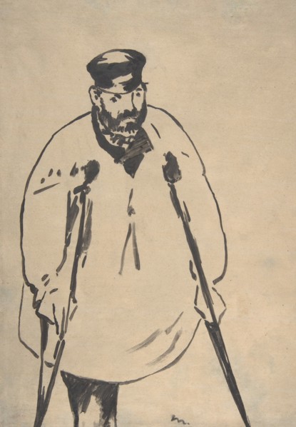 A Man on Crutches