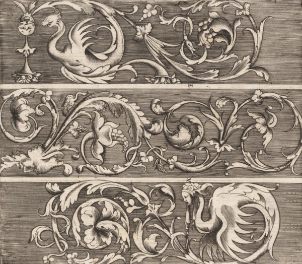 Three Friezes with Ornamental Foliage