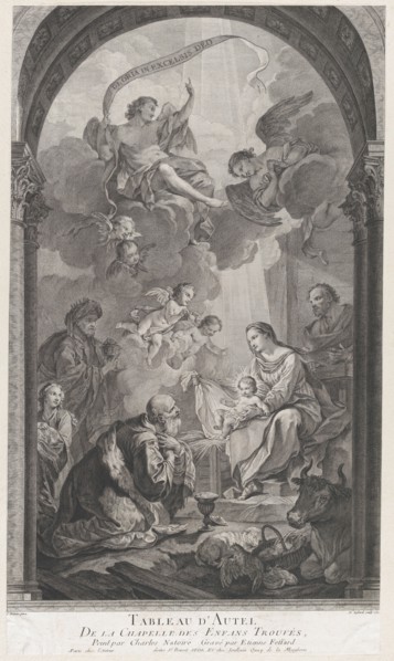 The Chapel of the Enfants-Trouvés in Paris: Les Rois mages Gaspard et Melchior adorant l'E...