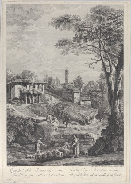 Landscape with shepherds