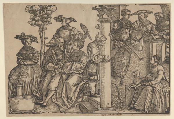 Musicians and Onlookers. Creator: Hans Schäufelein the Elder.