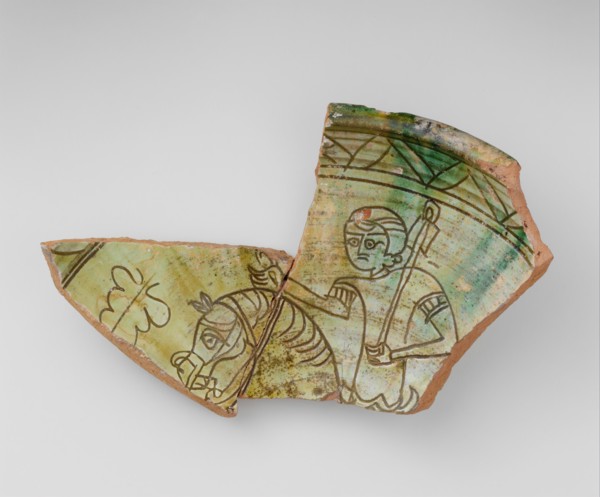 Fragment of a Bowl with a Horse and Rider