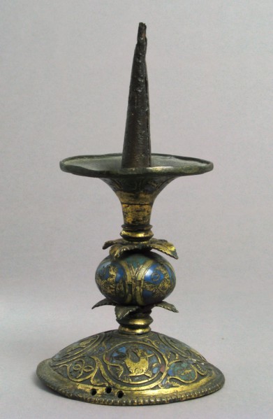 Pricket Candlestick with Birds