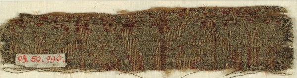 Textile with Confronted Parrots and Conventional Foliage