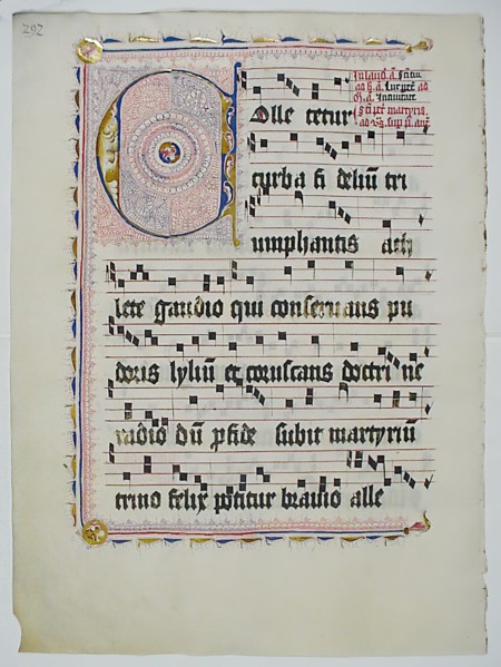 Manuscript Leaf with Initial C