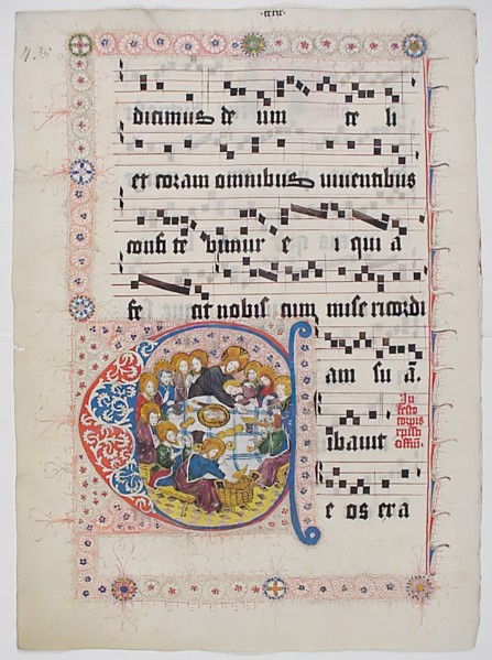 Manuscript Leaf with Initial C