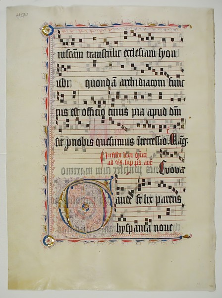 Manuscript Leaf with Initial G