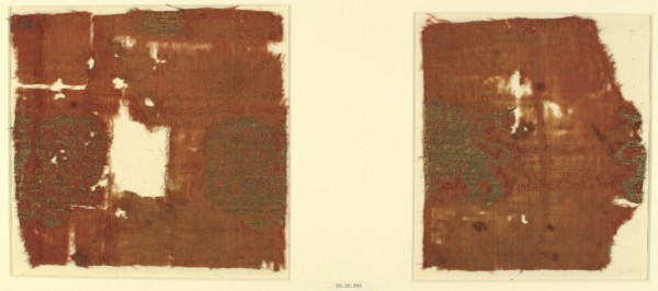 Textile with Lions and Peacocks