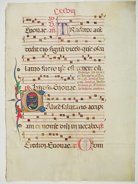 Manuscript Leaf with Initial C