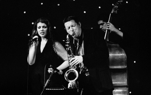 Jane Monheit and Paul Booth, Brecon Jazz Festival, Brecon, Powys, Wales, Aug 2001.