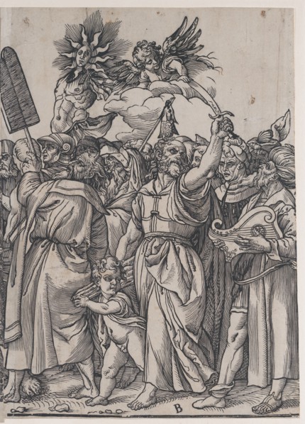 Section B: Isaac, Noah and other figures, from The Triumph of Christ, 1836.