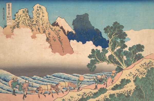 View from the Other Side of Fuji from the Minobu River (Minobugawa ura Fuji), from the series Thirty-six Views of Mount Fuji (Fugaku sanjurokkei), ca. 1830-32.