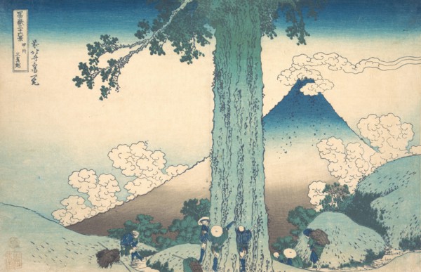 Mishima Pass in Kai Province (Koshu Mishima goe), from the series Thirty-six Views of Mount Fuji (Fugaku sanjurokkei), ca. 1830-32.