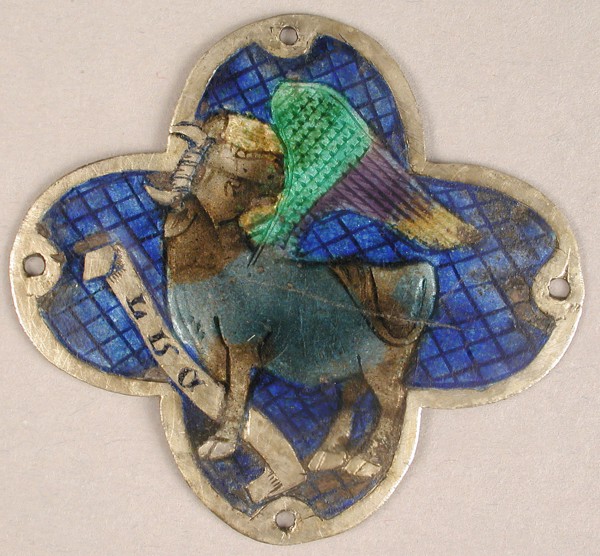 Plaque with the Ox of Saint Luke, Catalan, 14th century.