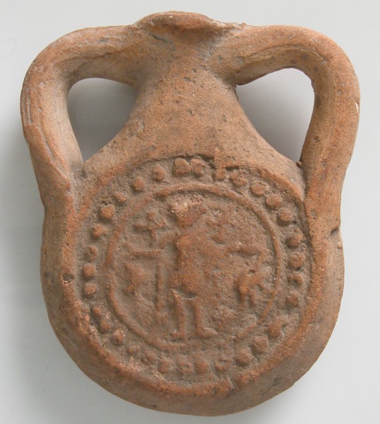 Pilgrim Flask, Coptic, 4th-7th century.